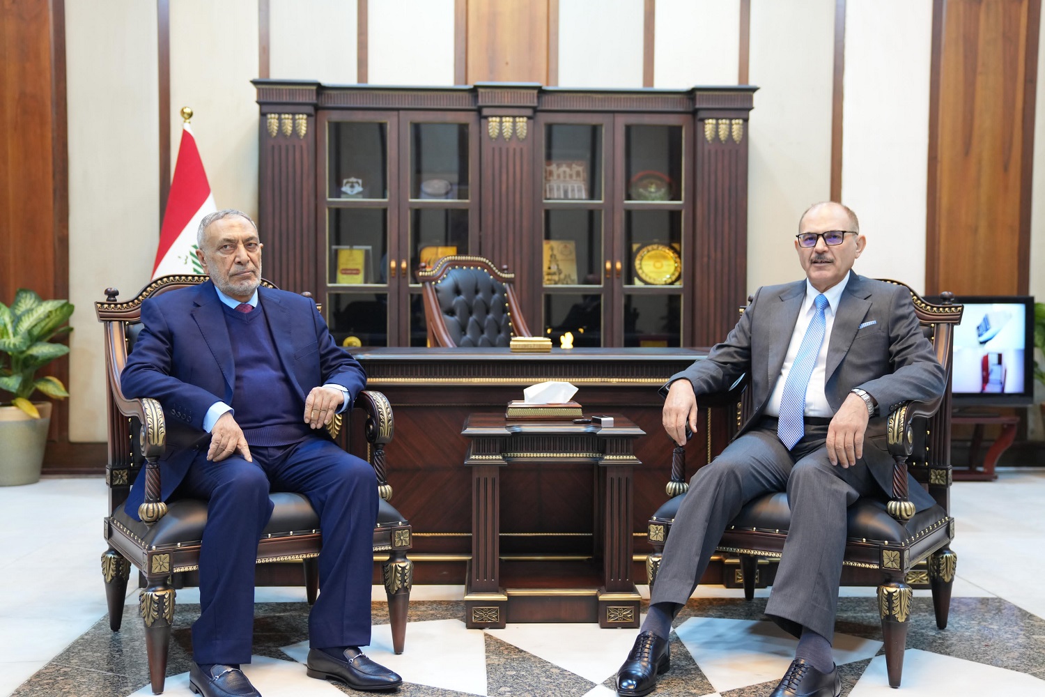 The President of the Federal Supreme Court receives the Speaker of the Council of Representatives